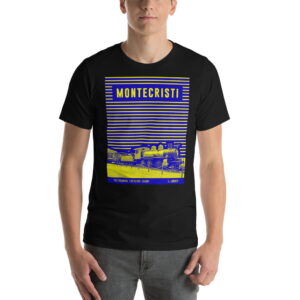 Camiseta estampado ciudad Montecristi negro