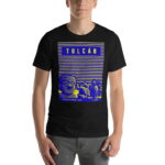 Camiseta estampado ciudad Tulcán hombre premium degradado negro