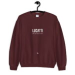 Sudadera hombre color vino logo centro
