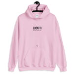 Sudadera con capucha mujer color rosa logo centro