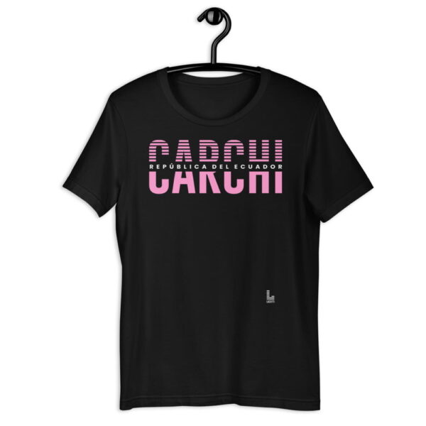 Camiseta estampado Carchi mujer negro premium