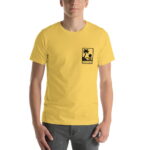Camiseta amarilla con estampado de bolsillo Salinas palmeras hombre