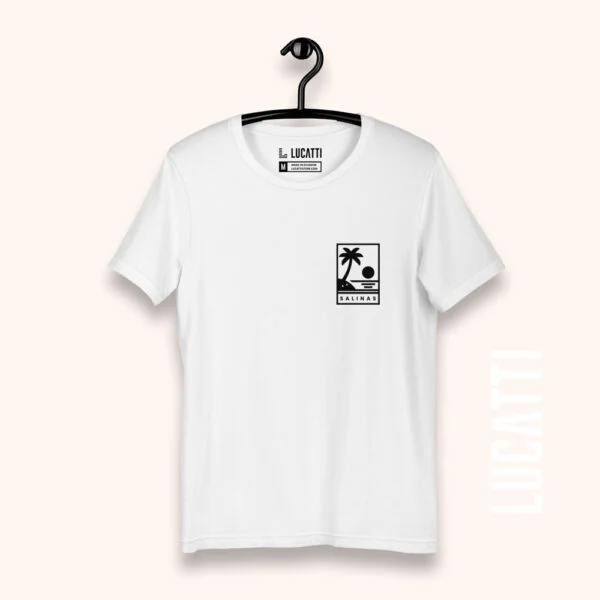 Camiseta con estampado de bolsillo Salinas palmeras hombre