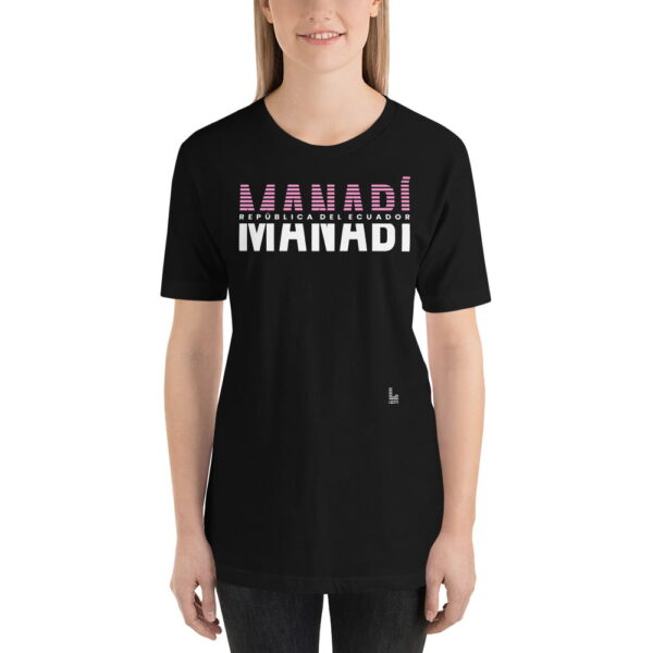 Camiseta estampado Manabi mujer color negro premium