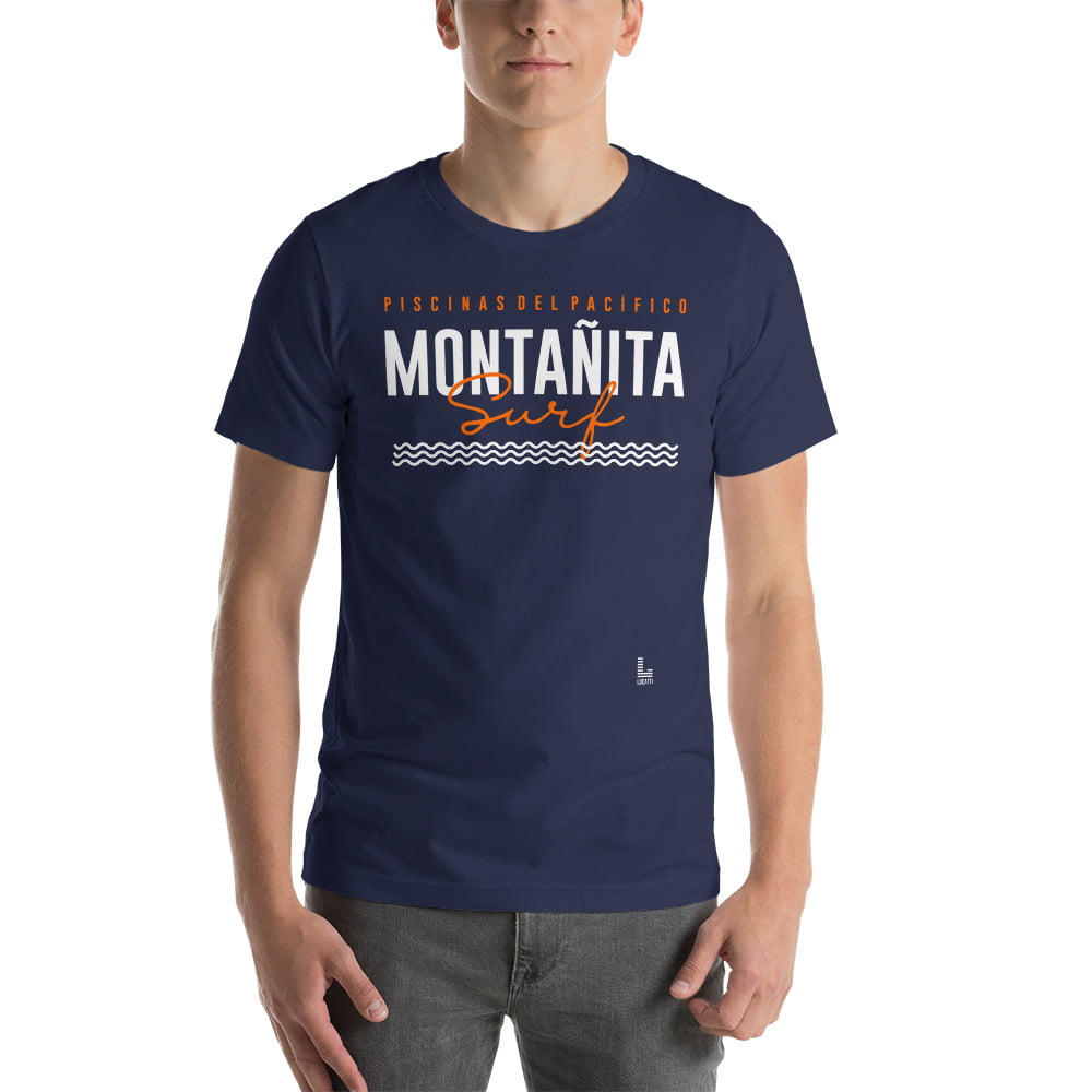 Camiseta estampado Montanita surf Ecuador hombre color azul