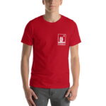 Camiseta rojo con estampado de bolsillo montanita hombre