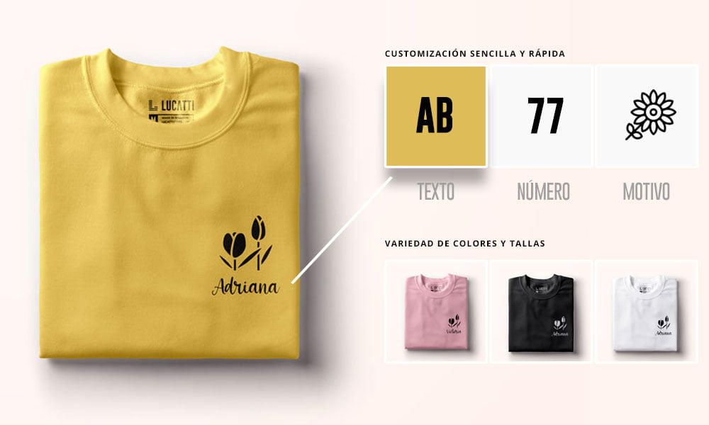 Diseñar camisetas personalizadas online numero fecha nombre enamorados