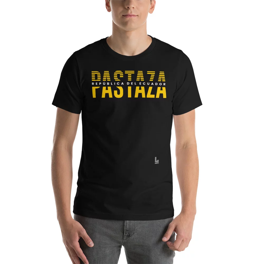 Camiseta estampado Pastaza hombre color negro premium modelo