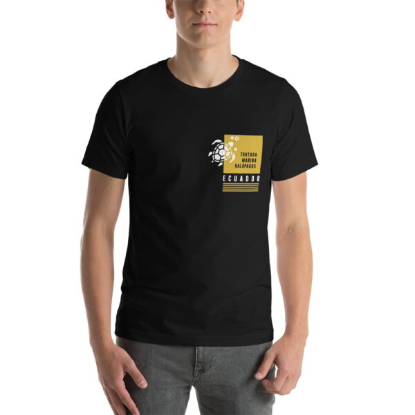 Camiseta con estampado de bolsillo Galápagos Tortuga hombre color negro