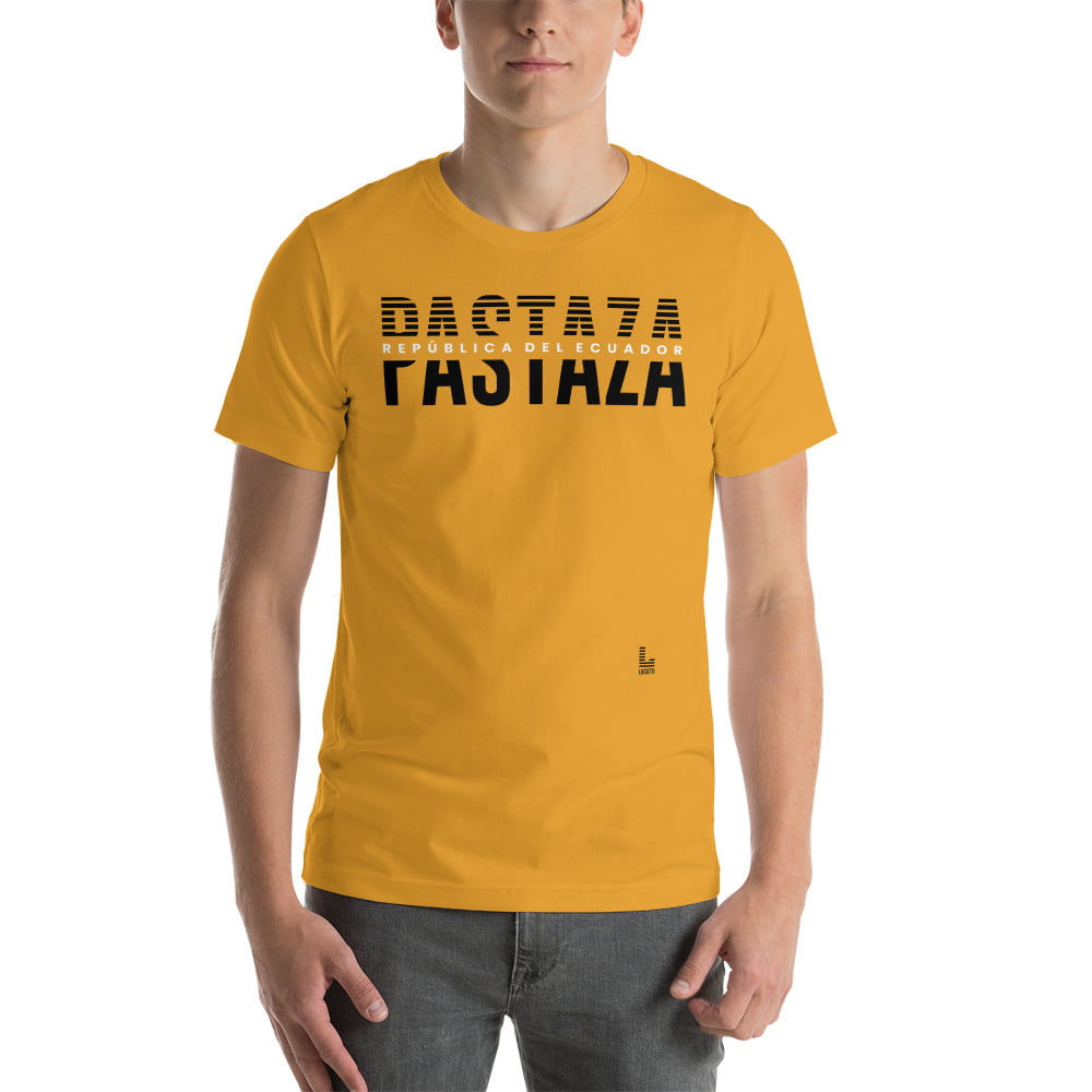 Camiseta estampado Pastaza hombre color mostaza premium modelo