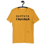Camiseta estampado Pastaza hombre color mostaza premium