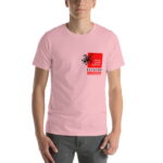 Camiseta con estampado de bolsillo Galápagos Tortuga hombre color rosado