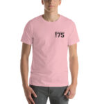 Camiseta personalizada con numero y nombre color rosado delante
