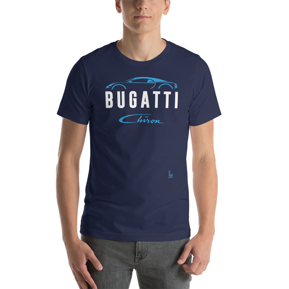 Camiseta estampada de Bugatti chiron color azul