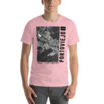 Camiseta con estampado de mapa de Portoviejo color rosado