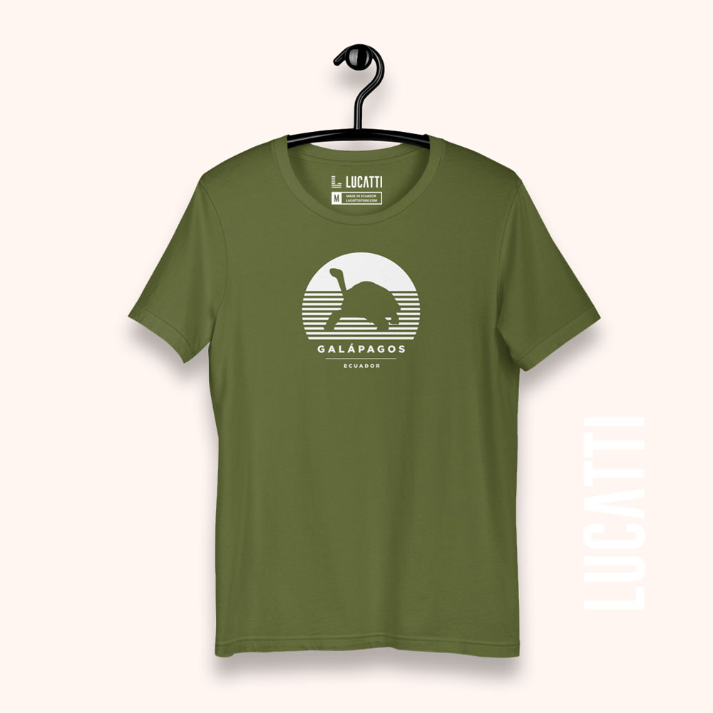 Camiseta de galapagos tortuga terrestre color oscuro mujer