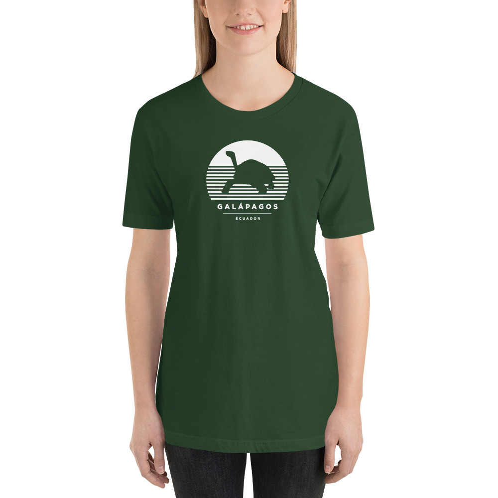 Camiseta de galápagos tortuga terrestre color bosque mujer