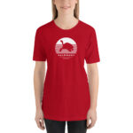 Camiseta de galápagos tortuga terrestre color rojo mujer
