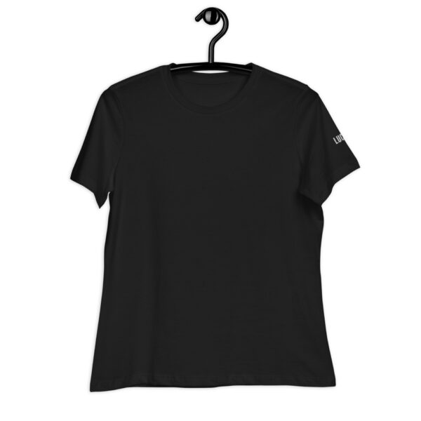 Camiseta básica mujer color negro cuello redondo