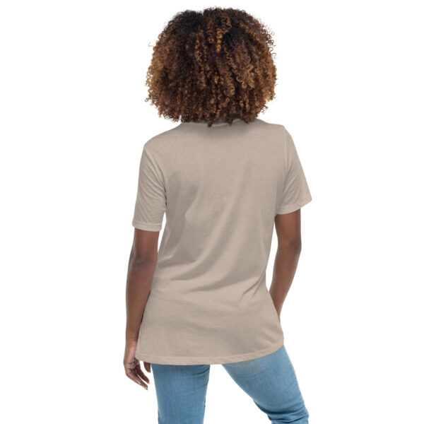 Camiseta básica mujer color beige oscuro heather cuello redondo