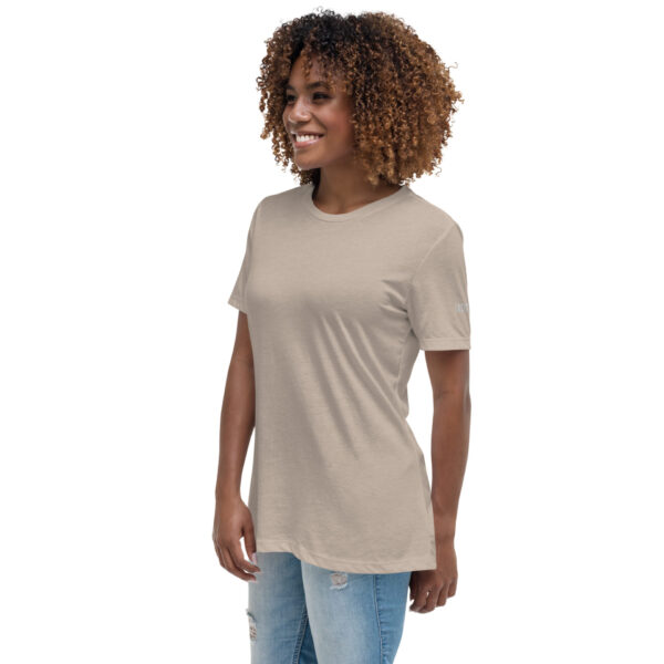 Camiseta básica mujer color beige oscuro heather cuello redondo